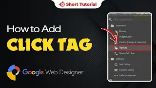 How to add clicktag in google web designer 2024 | Skill Wave