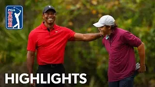 Tiger and Charlie Woods shoot 11-under 61 | Round 2 | PNC Championship | 2023