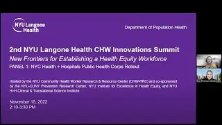 New Frontiers for Establishing a Health Equity Workforce: Panel 1