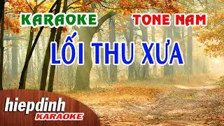 Karaoke Lối Thu Xưa | Beat Tone Nam Hải Ngoại | Hiệp Định Studio