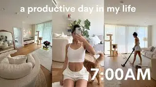 7AM morning routine + a productive day in my life | pilates, apartment cleanup, spa day, family time