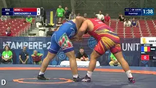 Repechage GR - 120 kg: A. MIRZAZADEH (IRI) df. L. BEREI (ROU) by VSU1, 9-1