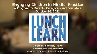 Boston Children's Museum: Lunch & Learn, Alison Yaeger, PsyD