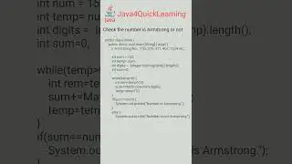 Armstrong number program in java || Core Java Interview Questions || 