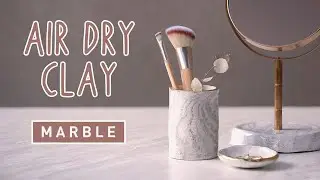 DIY Marble Home Decor - easy Air Dry Clay Project