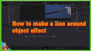 How to make a animated line around a object in Davinci Resolve