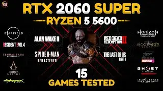 RTX 2060 Super + Ryzen 5 5600 : 15 Games Tested at 1080P