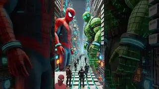 Evolution of Spiderman: Hulk and friends in computer city ✅ #shorts #spiderman #evolution