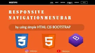 How to Create Responsive Navigation Bar using HTML and CSS || Webtips