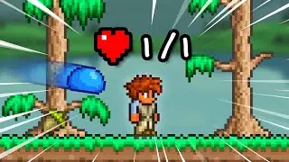 Terraria Hardcore, but i have 1 HP...