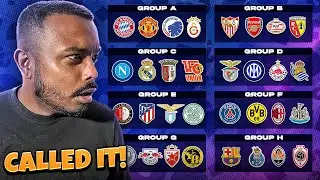 I CALLED IT! Champions League Group Stage Draw REACTION