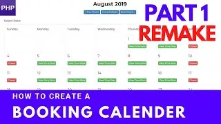 How to create a booking calendar | php mysql | Remake