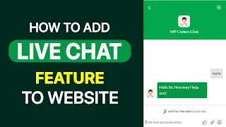 How to Add Live Chat Feature on WordPress Website -  Free Live Chat Plugin