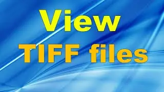 How to view TIFF file in Advanced TIFF Editor.