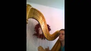 Harp cover- Bach Prelude No 1 in C Harpist Austin