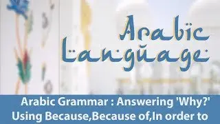 Arabic Grammar : Answering 'Why?'  | Using "Because", "Because of", "In order to" in Arabic