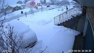 April 2023 Snow storm in Utah timelapse