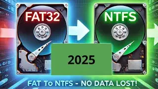 Convert FAT32 to NTFS Without Losing Data | Quick & Easy Method (No Software Needed!)