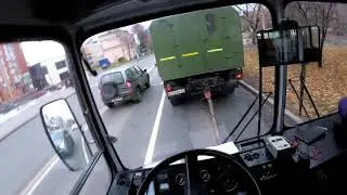 Буксировка троллейбуса.