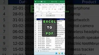 How to convert Excel to PDF