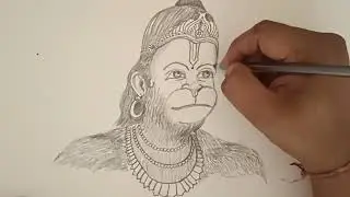 How To Draw Hanuman ji Drawing Easy | Lord Hanuman Drawing