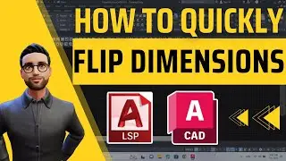 How to Quickly flip dimensions in one click in AutoCAD using an AutoCAD Lisp