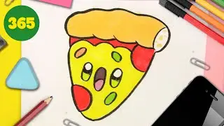 How to Draw a Cute Kawaii Pizza – Easy Step-by-Step Tutorial