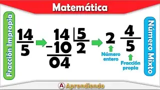 🚀CONVERSIÓN DE FRACCIONES IMPROPIAS A NÚMEROS MIXTOS | SÚPER FÁCIL | APRENDIENDO