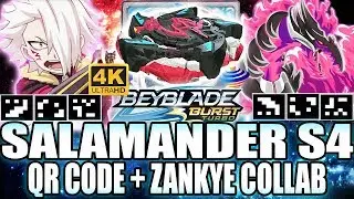 QR CODE SALAMANDER S4 IN 4K + COLLAB! BEYBLADE TURBO APP