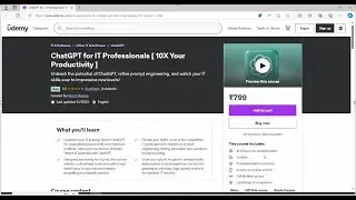 "ChatGPT for IT Professionals" Course Launch on Udemy | Enroll Now | Prompt Engineering |