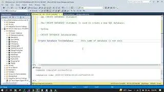 SQL CREATE DATABASE Statement