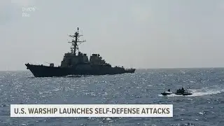 Iranian missile attack on US commercial ships prompting the deployment of Navy destroyer