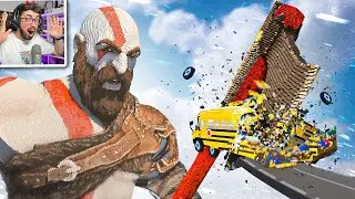 COCHES vs KRATOS GOD OF WAR💥 | Teardown Mods