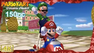 Mario Kart: Double Dash!! for Gamecube ⁴ᴷ Full Playthrough (All Cups 150cc, Mario & Luigi)