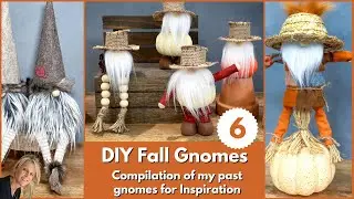 Compilation of 6 of my diy fall gnomes for inspiration/No Sew