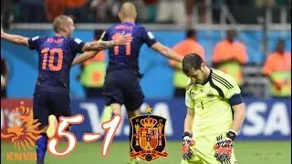 Netherlands vs Spain 5-1 All Goals And Highlights - FIFA World Cup 2014