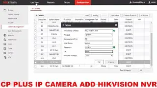 how to add cp plus ip camera in hikvision nvr || cp plus ipc add to nvr