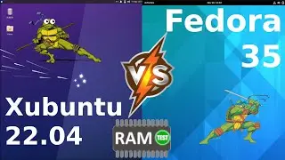 Xubuntu 22.04 vs Fedora 35: RAM Usage