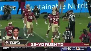 Lawrence Toafili Scores the 1st Touchdown of the 2024 Season | #10 Florida St vs Georgia Tech