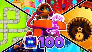 How far can a Degree 100 Paragon Get on EVERY MAP? (Bloons TD 6)