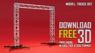 Download Free 3D Truss Models in FBX, OBJ, & 3DS Formats from the Provided Link in the Description