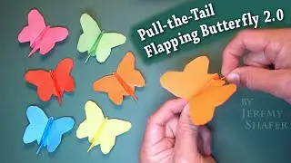 Origami Pull-the-Tail Flapping Butterfly 2.0