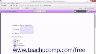 Creating Radio Buttons and Checkboxes - Adobe Acrobat XI Training Tutorial Course