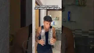 POV: Cuando tengo todo los VASOS en la HABITACIÓN...🥛👩🏻#shorts #viral #comedy #humor