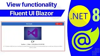 how to impement View functionality with fluent UI Blazor .net 8