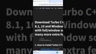 Turbo C++ Download #shortsfeed #trending #viralvideo #youtubeshorts #coding #viralvideo