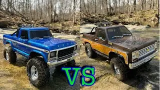 Traxxas TRX4 High Trail VS FMS FCX10 K5 1/10! Side by Side Comparison!