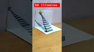 3d illusion stairs in the sky