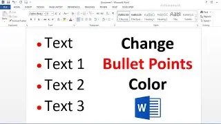 How to Change Bullet Points Color In MS Word