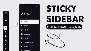 Design a beautiful Sidebar in HTML, CSS & JavaScript